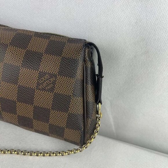Authentic Louis Vuitton Eva Clutch Damier Ebene Crossbody Shoulder Bag - Picture 12 of 12